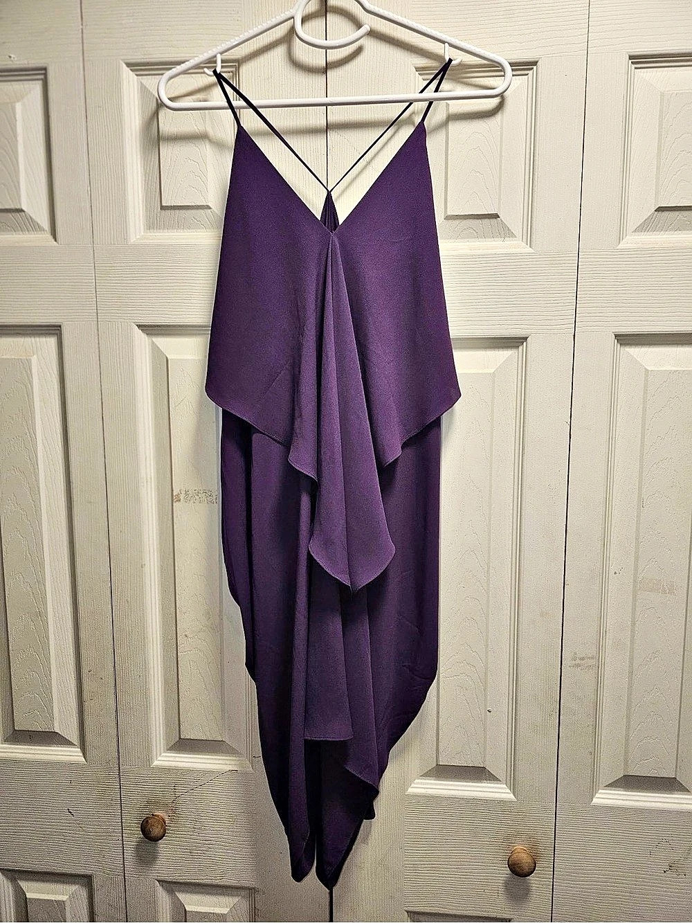 Draped Maxi Dress in Purple Like New